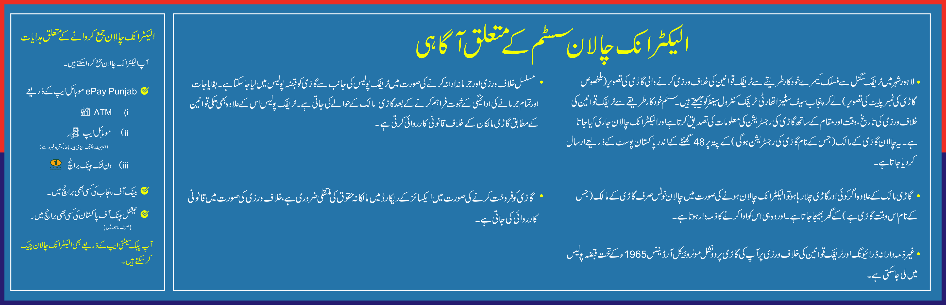 Traffic E-Challan Awareness in Pakistan